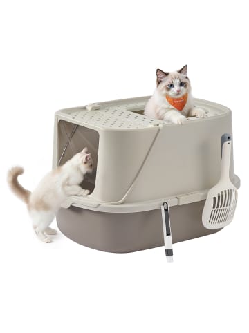 Feandrea Katzentoilette Boxal in Haferflockenfarben - (B)57 x (H)38.2 x (T)43.6 cm