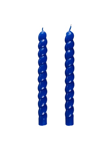 Butlers Butlers Stabkerze TWISTED 2er-Set in Blau