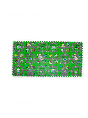 relaxdays 18tlg. Puzzlematte Straße in Bunt - (B)178,5 x (T)90 cm