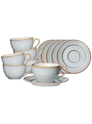 Ritzenhoff & Breker 6er Set Kaffeetassen mit Untertassen Portofino 220 ml grau in grau