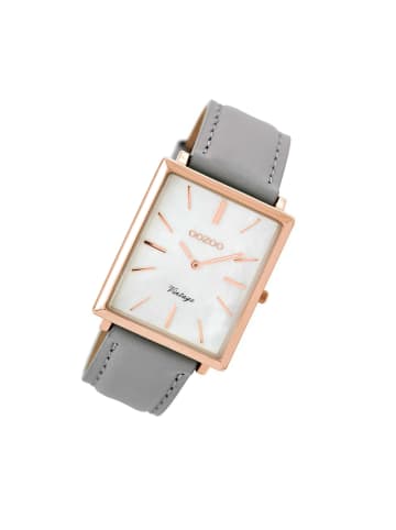 Oozoo Analog-Armbanduhr Oozoo Vintage Series grau mittel (ca. 31mm)