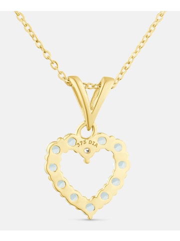 Diamant L'éternel Kette mit Anhänger, mit Blautopas, 375 Gelbgold