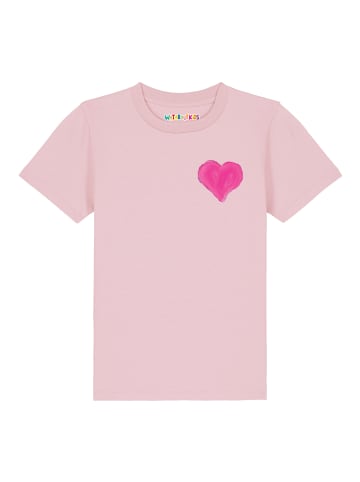 wat? Apparel T-Shirt Pink Heart in Rosa