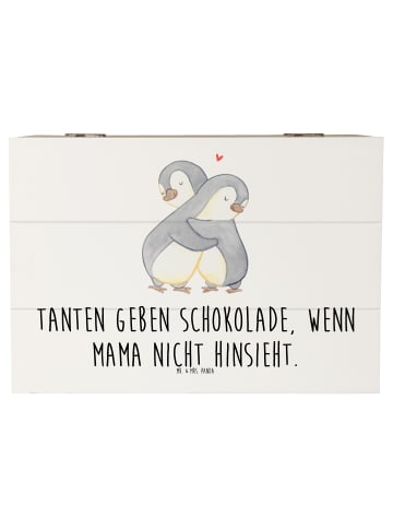 Mr. & Mrs. Panda Erinnerungskiste Tante Schokolade mit Spruch in Weiß