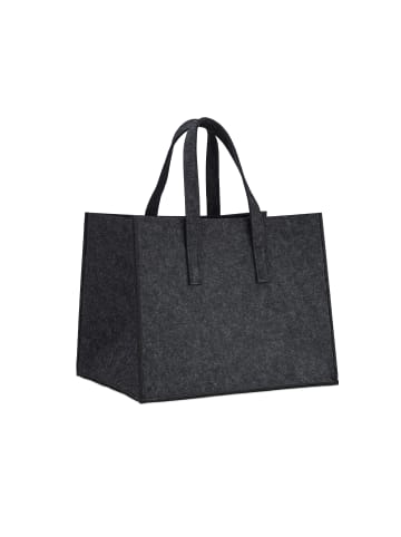 relaxdays 2x Kaminholzkorb in Anthrazit - (B)43 x (H)35 x (T)37 cm