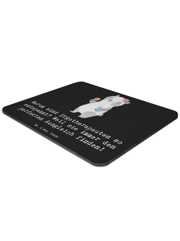 Mr. & Mrs. Panda Maus Pad Ergotherapeutin BalanZeichen mit Spruch in Schwarz