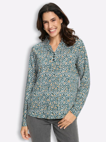 WITT WEIDEN Print-Shirt in petrol-camel-bedruckt