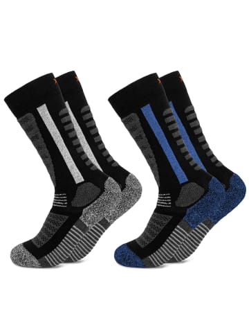 Occulto 2er Pack Skisocken Charlie in Blau-Schwarz