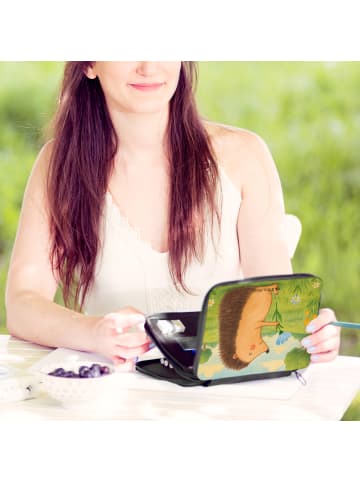 Mr. & Mrs. Panda Federmäppchen Igel Blumen Design ohne Spruch in Weiß