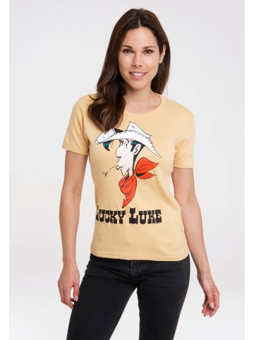 Logoshirt T-Shirt Lucky Luke Portrait in beige