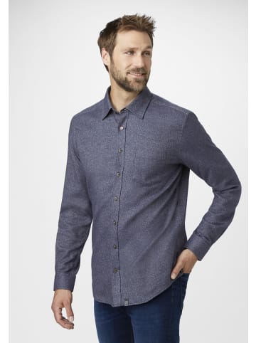 Paddock's Baumwollhemd Long sleeve in blue melange