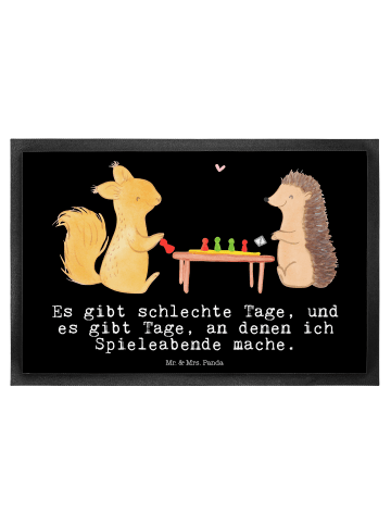 Mr. & Mrs. Panda Schmutzmatte Eichhörnchen Gesellschaftsspiele m... in Schwarz