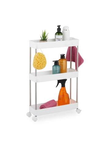 relaxdays Nischenwagen in Weiß - (B)41,5 x (H)62 x (T)14,5 cm