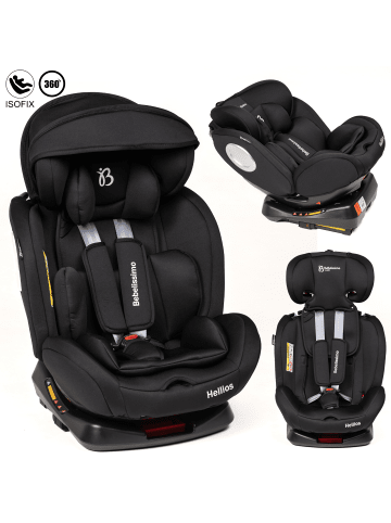 BeBelissimo Kindersitz I-SIZE 40-150 cm, 360, Kinderautositz - Hellios Plus in Schwarz