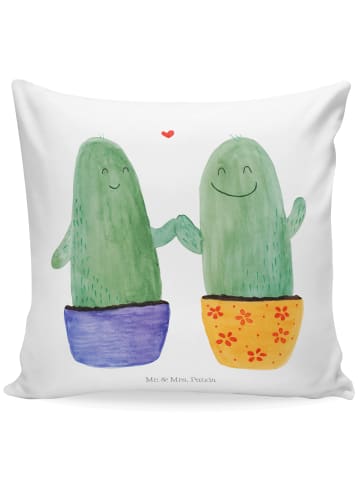 Mr. & Mrs. Panda Sofa Kissen Kaktus Liebe ohne Spruch in Weiß