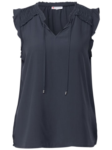 Street One Blusentop mit Rüschen in Blau