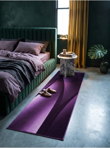 KADIMA DESIGN Teppich Kurzflor Waschbar Ombre INN Strapazierfähig OEKO-TEX in Violett