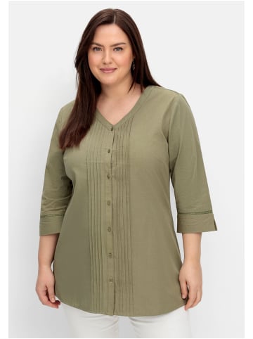 sheego Bluse in khaki