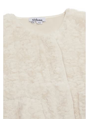 Sidona Damen Weste in Wollweiss