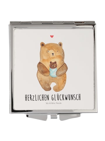 Mr. & Mrs. Panda Schminkspiegel klein Bär Baby mit Spruch in Weiß