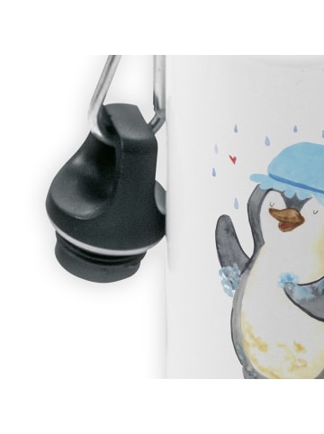 Mr. & Mrs. Panda Kindertrinkflasche Pinguin Duschen ohne Spruch in Weiß