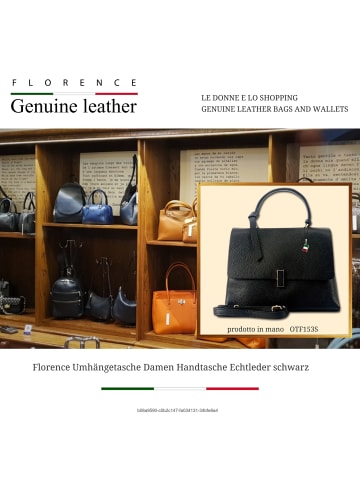 Florence Leder Umhängetasche Florence Tasche schwarz ca. 31cm