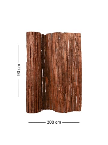 UNUS Sichtschutz Rinde in Braun