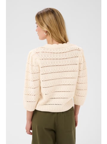 SAINT TROPEZ Strickjacke RiverSZ Gerade Passform in Pearled Ivory
