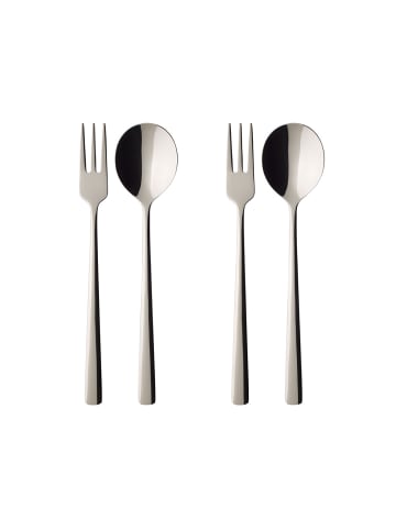 Villeroy & Boch Spaghetti-Set 4tlg.,2 Löffel & 2 Gabeln Daily Line Specials in silber/platin