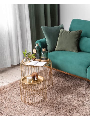 Beliani Shaggy CIDE in Beige - (W) 140 x (H) 7 x (L) 200 cm