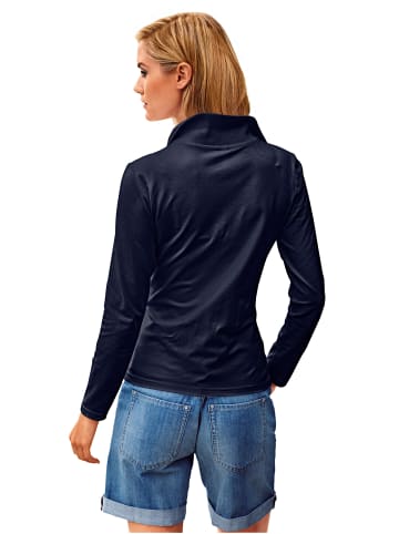Heine Langarm-Poloshirt in marine