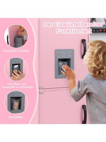 COSTWAY Eck Spielküche ab 3 Jahren in Rosa