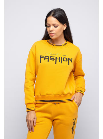 Tom Barron Trainingsanzug Tom Barron Tracksuit With Fashion Print in gelb