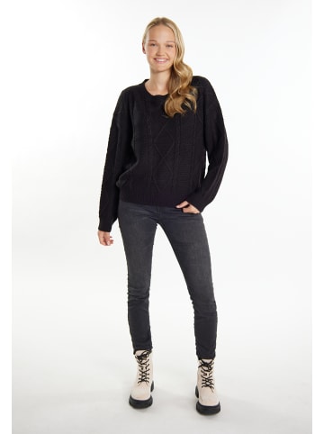 myMo Damen Strickpullover in Schwarz