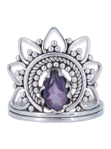 mantraroma 925er Silber - Ringe mit Amethyst facettiert