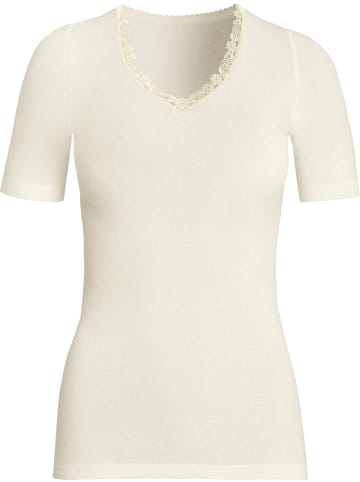 Con-ta Angora, Spitze, Wolle Unterhemd, 1/2-Arm in natur