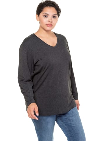 Ulla Popken Shirt in anthrazit melange