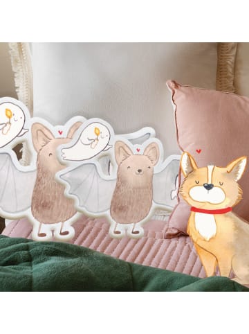 Mr. & Mrs. Panda kuschelkissen tier Fledermaus Gespenster ohne S... in Weiß