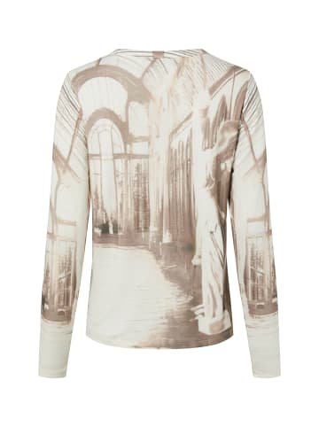 monari Langarmshirt in ecru taupe - 0001