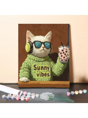 ARTNANAS DIY Malen nach Zahlen Set-"Groovekatz" 