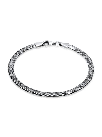 KUZZOI Armband 925 Sterling Silber in Schwarz