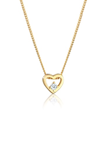 Elli DIAMONDS  Halskette 585 Gelbgold Herz in Gold