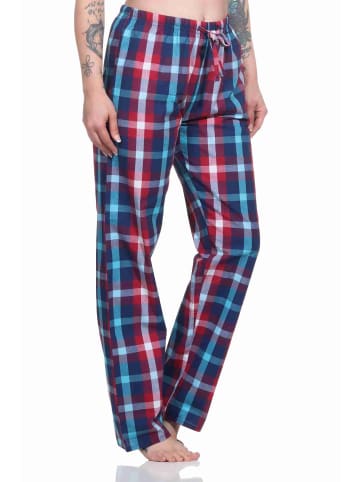 NORMANN Schlafanzug Hose lang gewebt Baumwolle - 79861 in rot