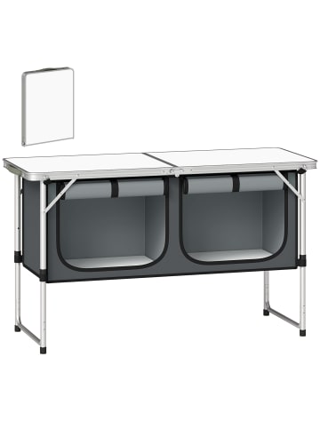 Outsunny Campingküche,120cm x 47cm x 70cm,silber