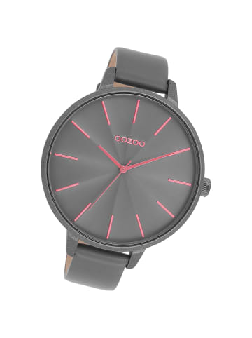 Oozoo Armbanduhr Oozoo Timepieces grau extra groß (ca. 48mm)