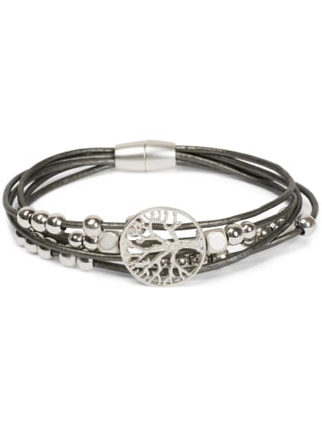 styleBREAKER Armband in Antik-Grau