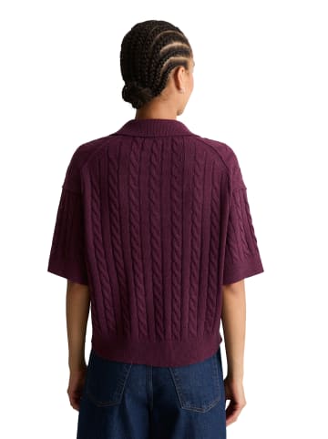 Marc O'Polo DENIM Strickpolo oversized in Mahagony Jam