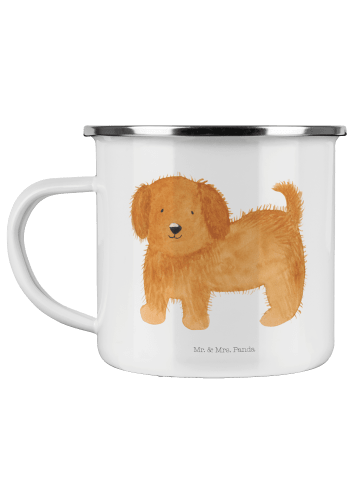 Mr. & Mrs. Panda Outdoor Tasse Hund Flauschig ohne Spruch in Weiß