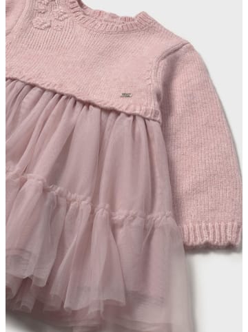 Mayoral Winterkleid aus Feinstrick mit Tüll festlich in quarz