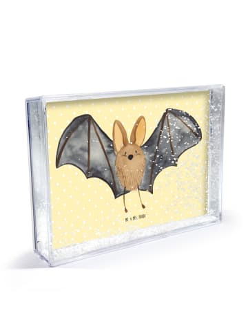 Mr. & Mrs. Panda Bilderrahmen Fledermaus Flügel ohne Spruch in Gelb Pastell